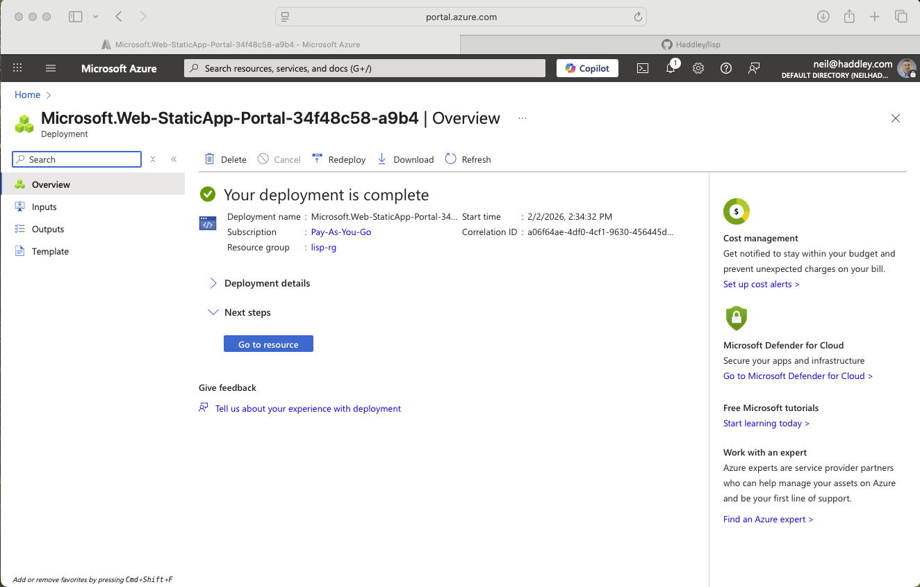 Your deployment is complete